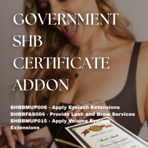 ADD Government Certification SHBBMUP001 for Lash Education
