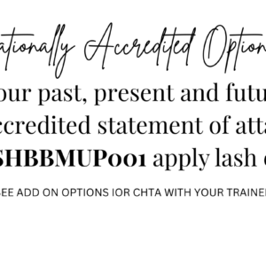ADD Government Certification SHBBMUP001 for Lash Education