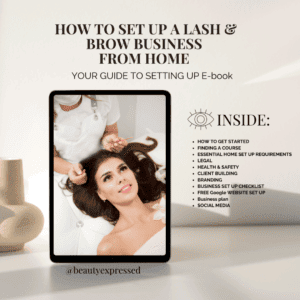 How to start a lash & brow business from home e-book